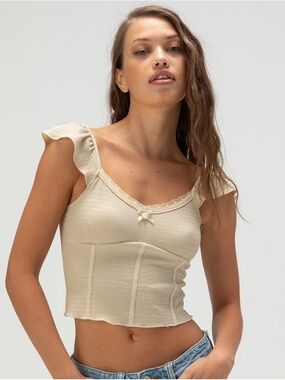 FULL TILT Texture Corset Womens Cami Size L